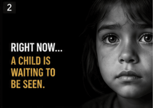Child waiting to be seen